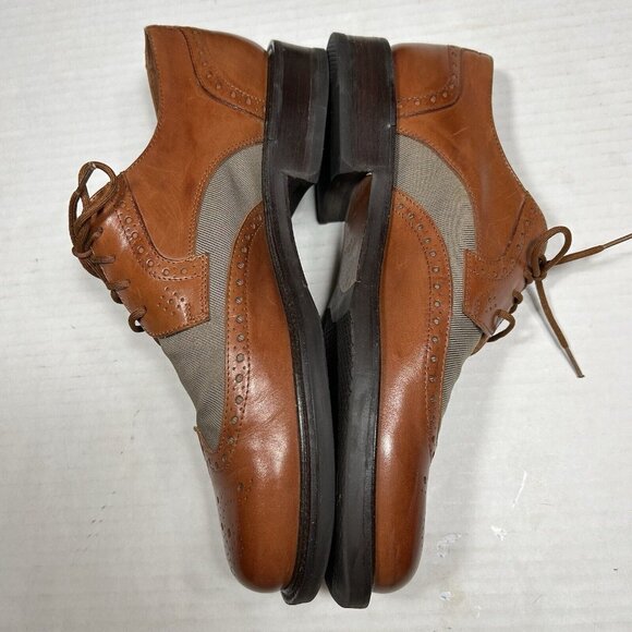 Johnston & Murphy Dattero Saddle Tan Wingtip Oxford Leather Shoes Men Sz 9.5 M main image 10